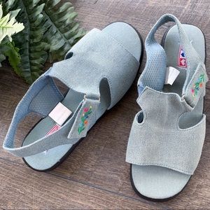 American Sweetheart Vintage Blue Jean Sandals